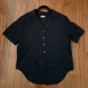 AYR linen button down black shirt
